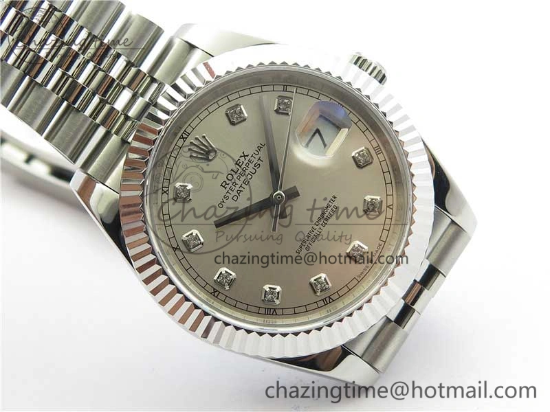 DateJust 41mm 126334 SS BP Maker 1:1 Best Edition New Version Silver Crystal Dial on Jubilee Bracelet
