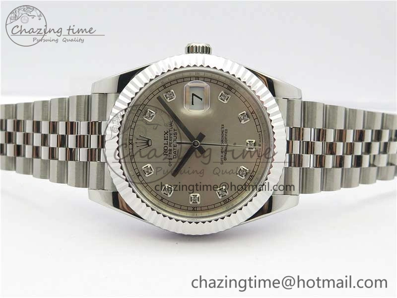 DateJust 41mm 126334 SS BP Maker 1:1 Best Edition New Version Silver Crystal Dial on Jubilee Bracelet