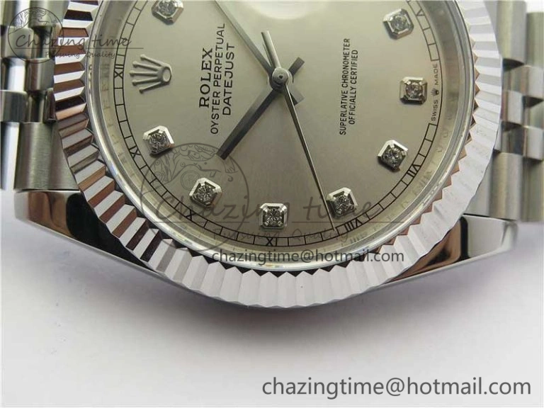 DateJust 41mm 126334 SS BP Maker 1:1 Best Edition New Version Silver Crystal Dial on Jubilee Bracelet