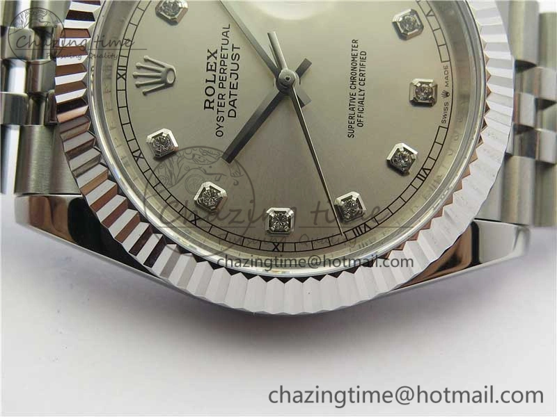 DateJust 41mm 126334 SS BP Maker 1:1 Best Edition New Version Silver Crystal Dial on Jubilee Bracelet