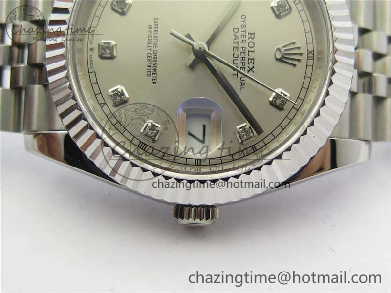 DateJust 41mm 126334 SS BP Maker 1:1 Best Edition New Version Silver Crystal Dial on Jubilee Bracelet