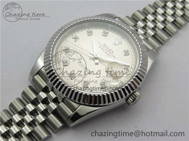 DateJust 41mm 126334 SS BP Maker 1:1 Best Edition New Version Silver Crystal Dial on Jubilee Bracelet