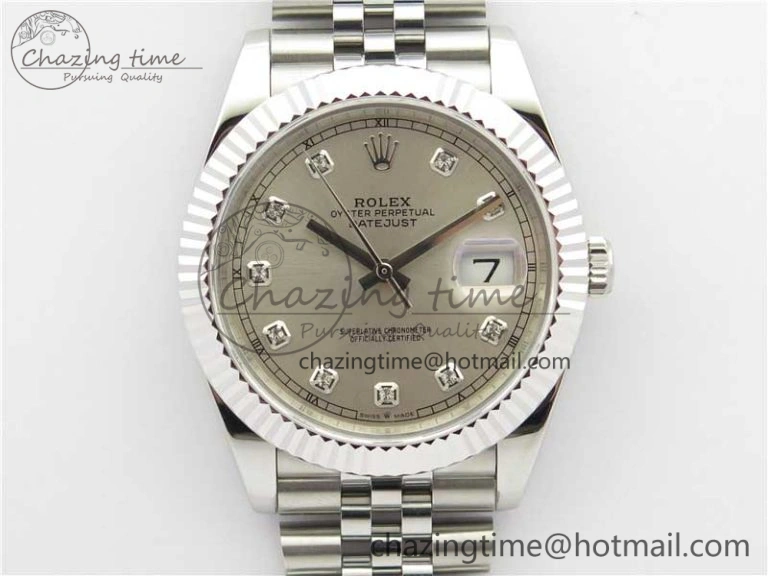 DateJust 41mm 126334 SS BP Maker 1:1 Best Edition New Version Silver Crystal Dial on Jubilee Bracelet