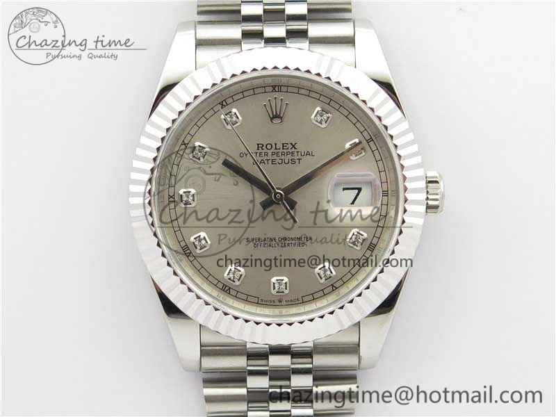 DateJust 41mm 126334 SS BP Maker 1:1 Best Edition New Version Silver Crystal Dial on Jubilee Bracelet