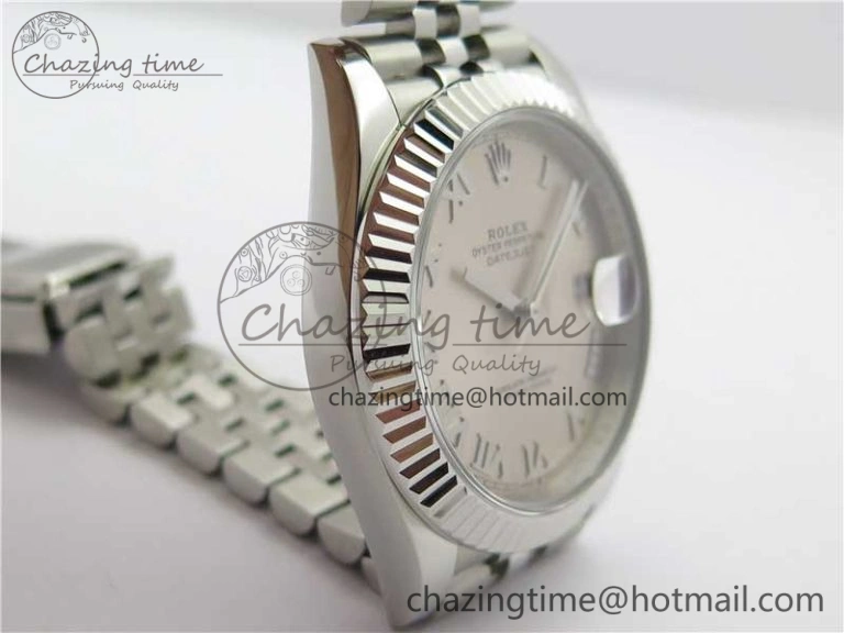 DateJust 41mm 126334 SS BP Maker 1:1 Best Edition New Version Silver Roman Dial on Jubilee Bracelet