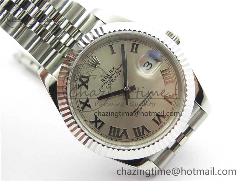 DateJust 41mm 126334 SS BP Maker 1:1 Best Edition New Version Silver Roman Dial on Jubilee Bracelet