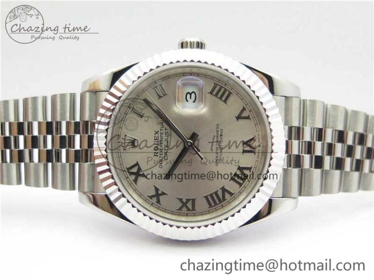 DateJust 41mm 126334 SS BP Maker 1:1 Best Edition New Version Silver Roman Dial on Jubilee Bracelet