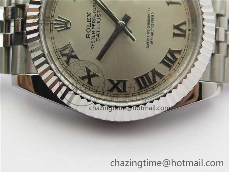 DateJust 41mm 126334 SS BP Maker 1:1 Best Edition New Version Silver Roman Dial on Jubilee Bracelet