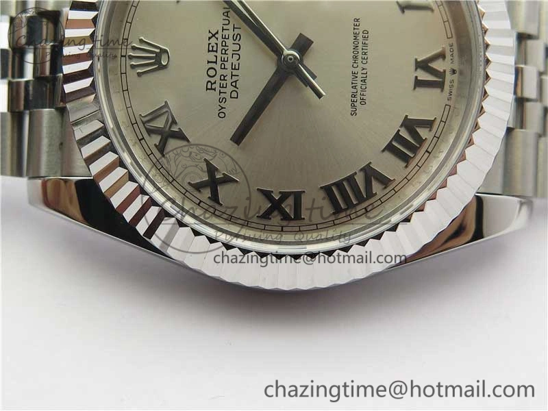 DateJust 41mm 126334 SS BP Maker 1:1 Best Edition New Version Silver Roman Dial on Jubilee Bracelet