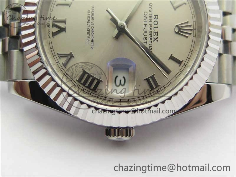 DateJust 41mm 126334 SS BP Maker 1:1 Best Edition New Version Silver Roman Dial on Jubilee Bracelet