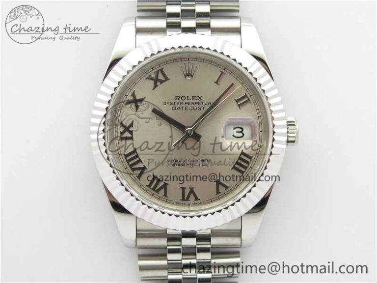 DateJust 41mm 126334 SS BP Maker 1:1 Best Edition New Version Silver Roman Dial on Jubilee Bracelet