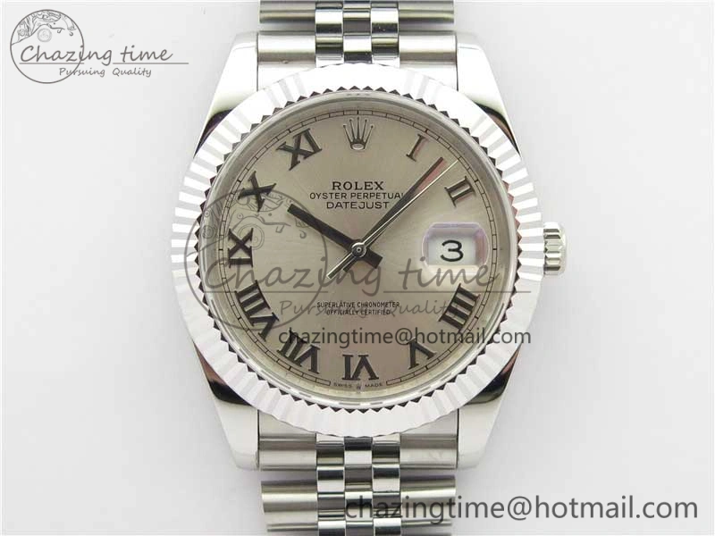 DateJust 41mm 126334 SS BP Maker 1:1 Best Edition New Version Silver Roman Dial on Jubilee Bracelet