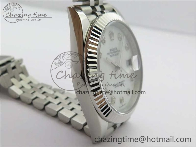 DateJust 41mm 126334 SS BP Maker 1:1 Best Edition New Version White MOP Crystal Dial on Jubilee Bracelet