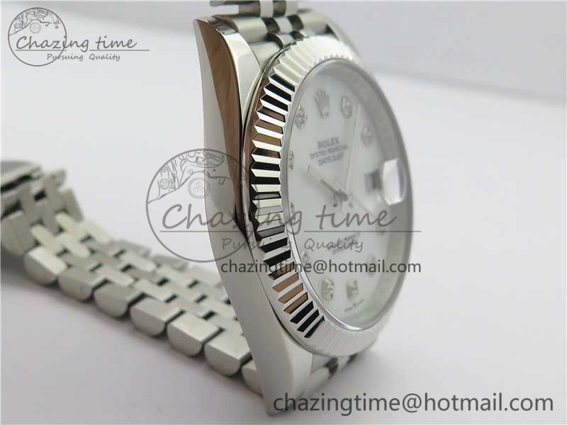 DateJust 41mm 126334 SS BP Maker 1:1 Best Edition New Version White MOP Crystal Dial on Jubilee Bracelet