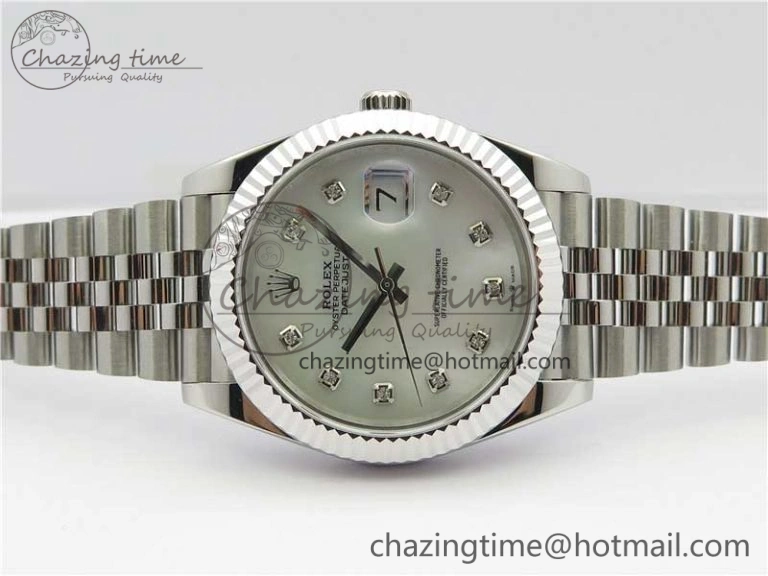 DateJust 41mm 126334 SS BP Maker 1:1 Best Edition New Version White MOP Crystal Dial on Jubilee Bracelet