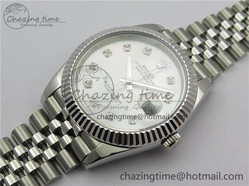 DateJust 41mm 126334 SS BP Maker 1:1 Best Edition New Version White MOP Crystal Dial on Jubilee Bracelet