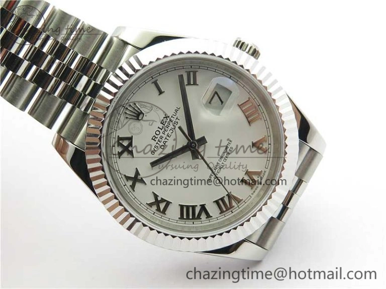 DateJust 41mm 126334 SS BP Maker 1:1 Best Edition New Version White Roman Dial on Jubilee Bracelet