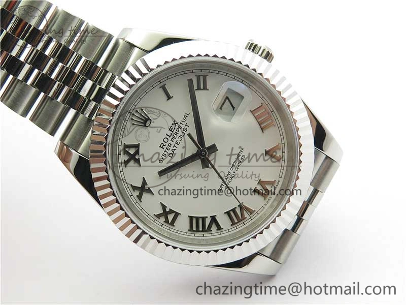 DateJust 41mm 126334 SS BP Maker 1:1 Best Edition New Version White Roman Dial on Jubilee Bracelet