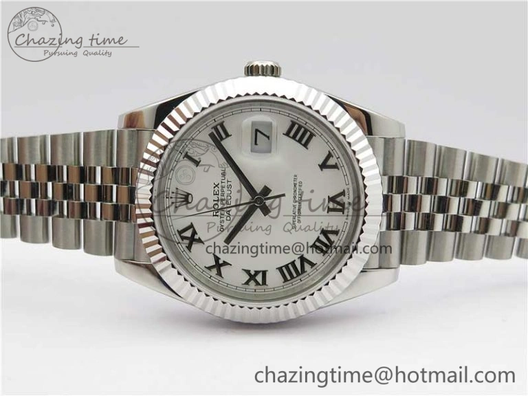 DateJust 41mm 126334 SS BP Maker 1:1 Best Edition New Version White Roman Dial on Jubilee Bracelet
