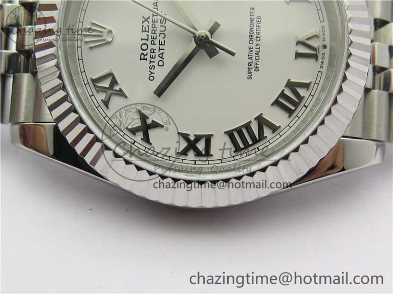 DateJust 41mm 126334 SS BP Maker 1:1 Best Edition New Version White Roman Dial on Jubilee Bracelet