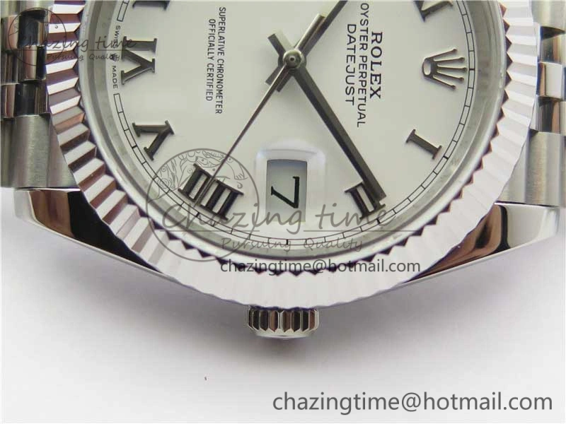 DateJust 41mm 126334 SS BP Maker 1:1 Best Edition New Version White Roman Dial on Jubilee Bracelet