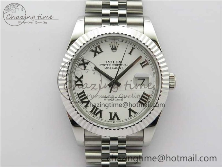 DateJust 41mm 126334 SS BP Maker 1:1 Best Edition New Version White Roman Dial on Jubilee Bracelet