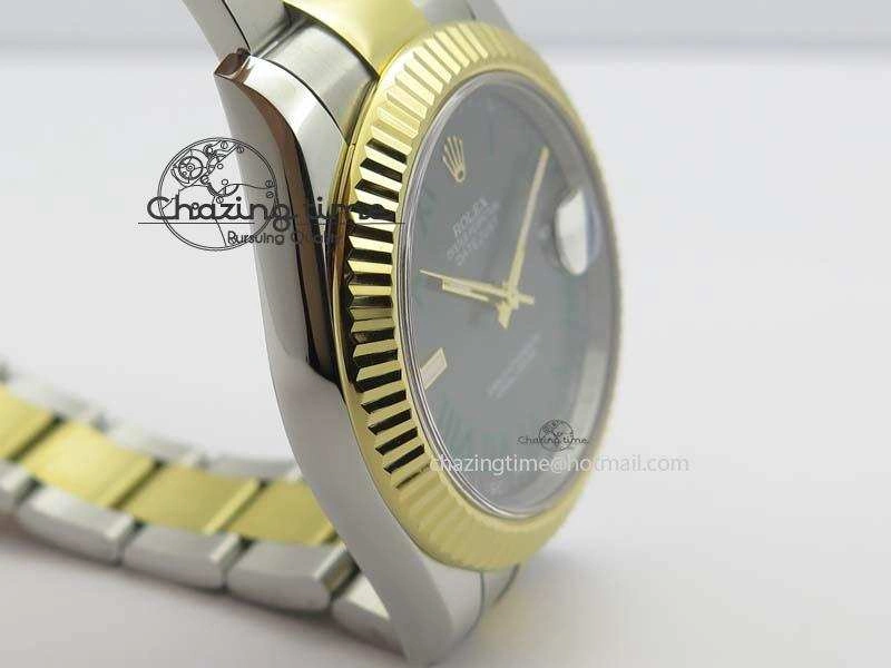 DateJust II 116333 SS YG 41mm EW Best Edition Gray Dial Roman Markers On SS Bracelet A3136