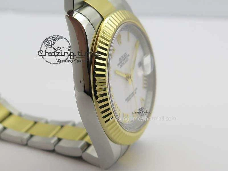 DateJust II 116333 SS YG 41mm EW Best Edition White Dial Roman Markers On SS Bracelet A3136