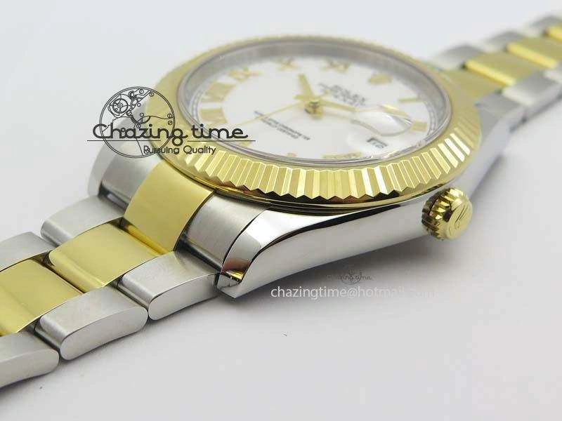 DateJust II 116333 SS YG 41mm EW Best Edition White Dial Roman Markers On SS Bracelet A3136