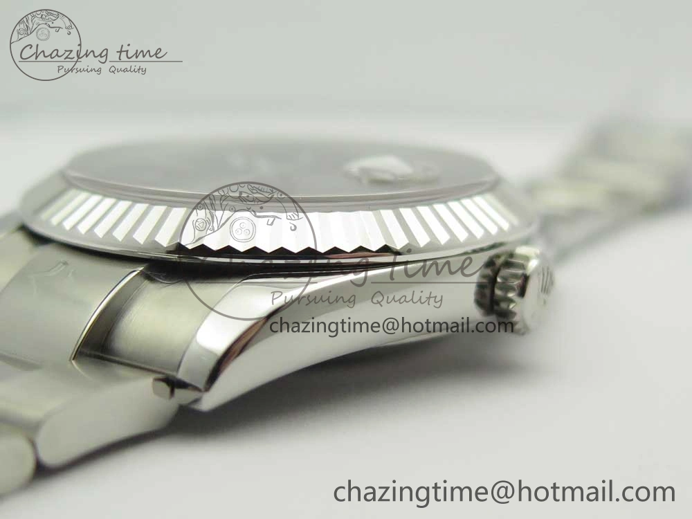 DateJust II 126334 41mm SS BP Maker 1:1 Best Edition Black Dial Fluted Bezel on Oyster Bracelet