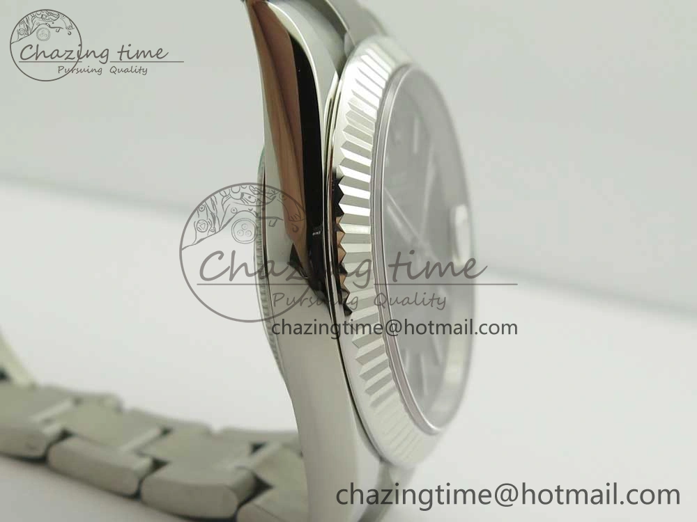 DateJust II 126334 41mm SS BP Maker 1:1 Best Edition Gray Dial Fluted Bezel on Oyster Bracelet