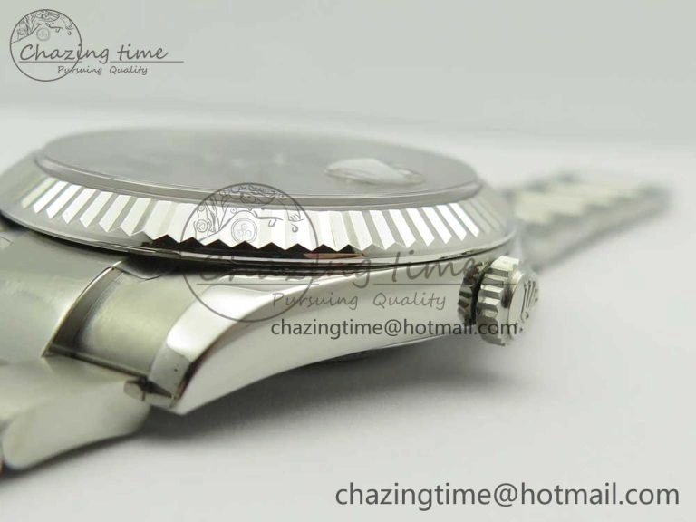 DateJust II 126334 41mm SS BP Maker 1:1 Best Edition Gray Dial Fluted Bezel on Oyster Bracelet