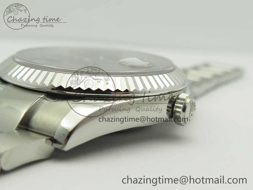 DateJust II 126334 41mm SS BP Maker 1:1 Best Edition Gray Dial Fluted Bezel on Oyster Bracelet