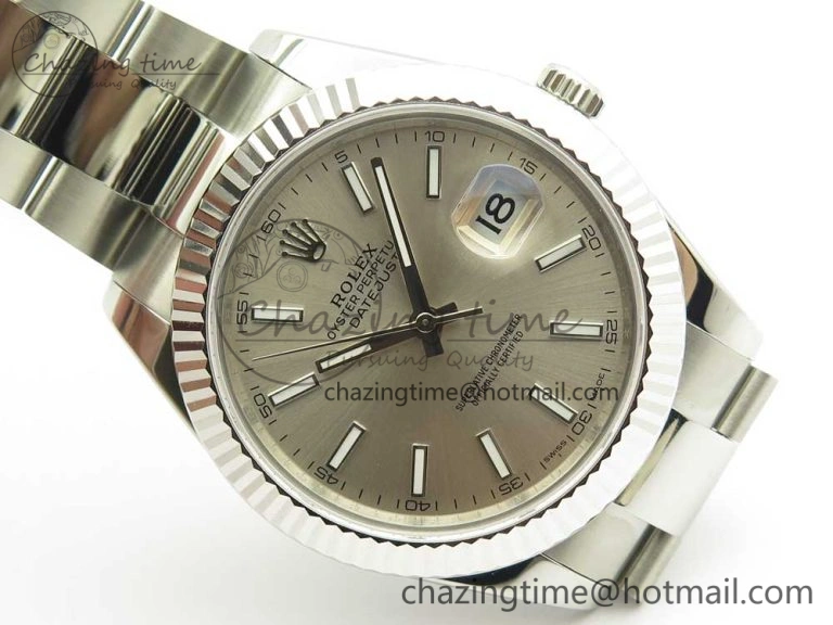 DateJust II 126334 41mm SS BP Maker 1:1 Best Edition Silver Dial Fluted Bezel on Oyster Bracelet