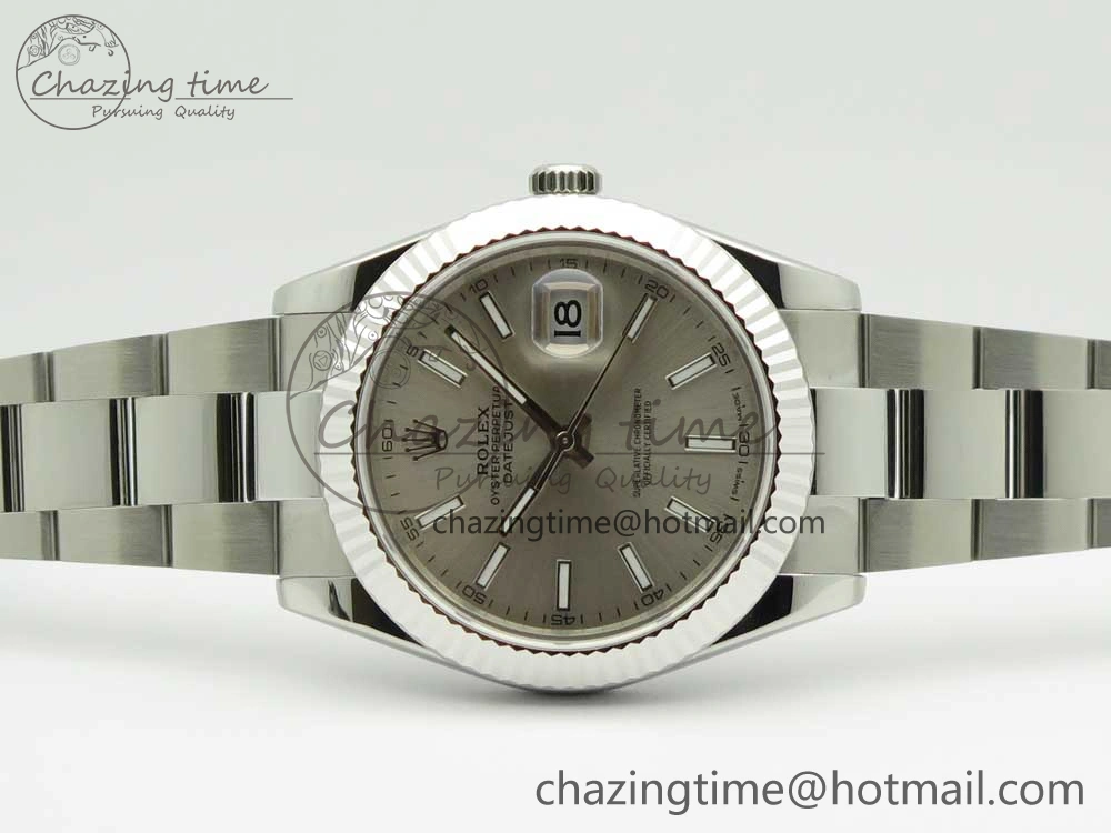 DateJust II 126334 41mm SS BP Maker 1:1 Best Edition Silver Dial Fluted Bezel on Oyster Bracelet