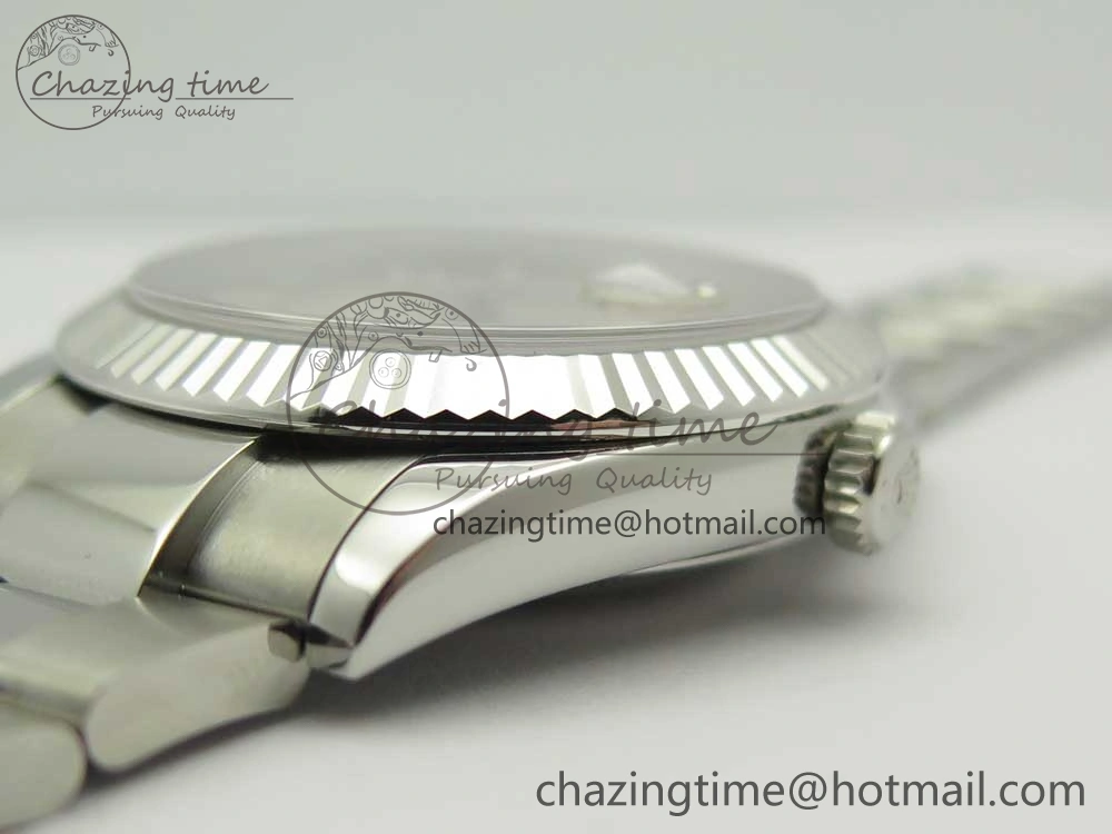 DateJust II 126334 41mm SS BP Maker 1:1 Best Edition Silver Dial Fluted Bezel on Oyster Bracelet