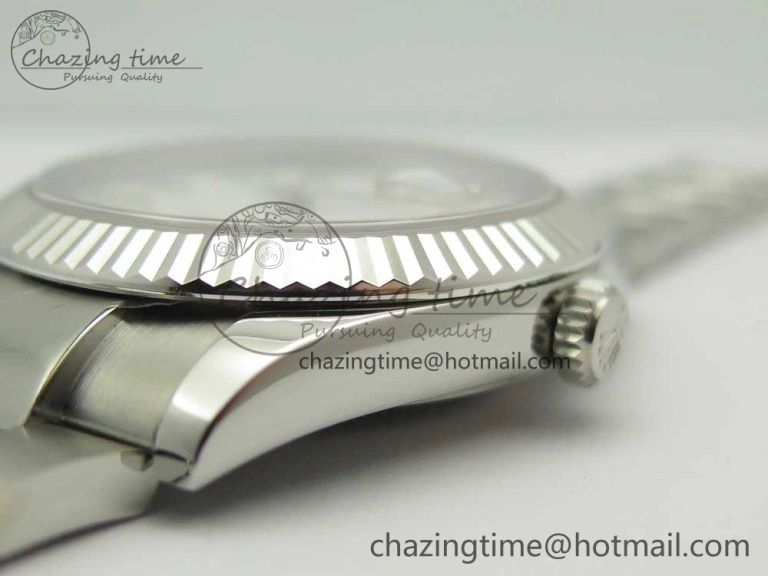 DateJust II 126334 41mm SS BP Maker 1:1 Best Edition White Dial Fluted Bezel on Oyster Bracelet