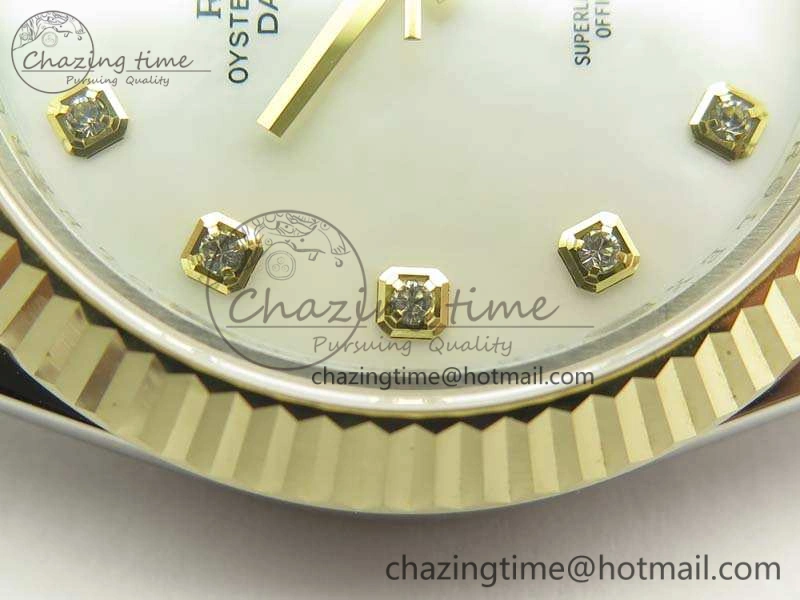 DateJust II 41mm 14K YG Wrapped BP Maker Best Edition White MOP Dial On Jubilee Bracelet A2824