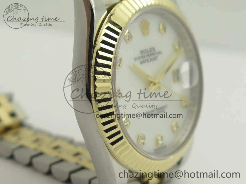 DateJust II 41mm 14K YG Wrapped BP Maker Best Edition White MOP Dial On Jubilee Bracelet A2824