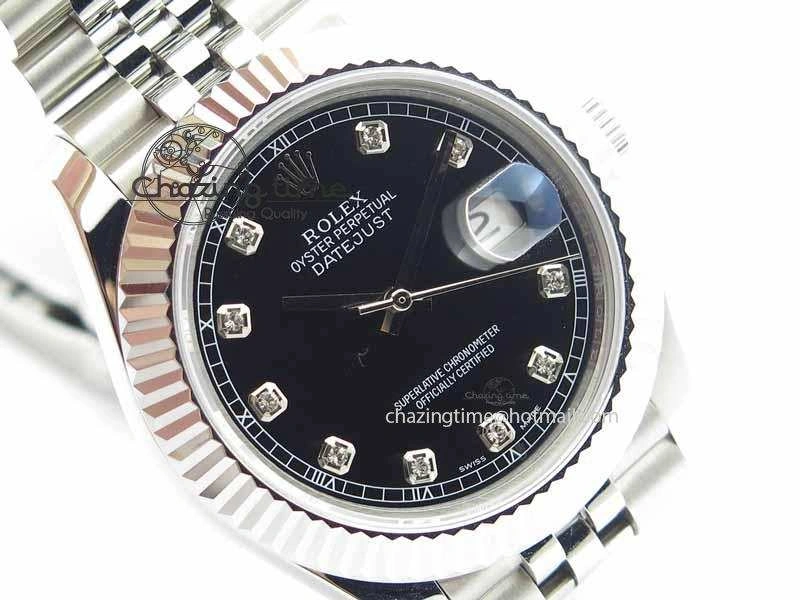 DateJust II 41mm BP Maker Best Edition Black Diamonds Dial On New Version Jubilee Bracelet A2813