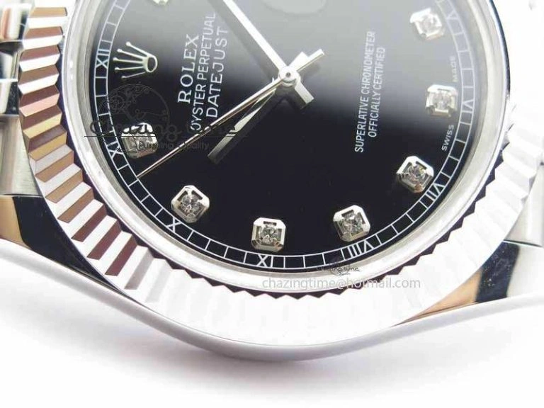 DateJust II 41mm BP Maker Best Edition Black Diamonds Dial On New Version Jubilee Bracelet A2813