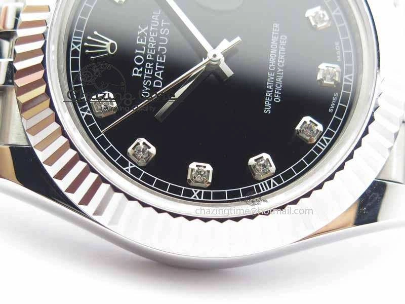 DateJust II 41mm BP Maker Best Edition Black Diamonds Dial On New Version Jubilee Bracelet A2813