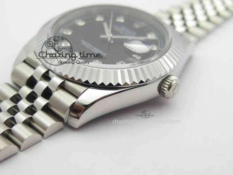 DateJust II 41mm BP Maker Best Edition Black Diamonds Dial On New Version Jubilee Bracelet A2813