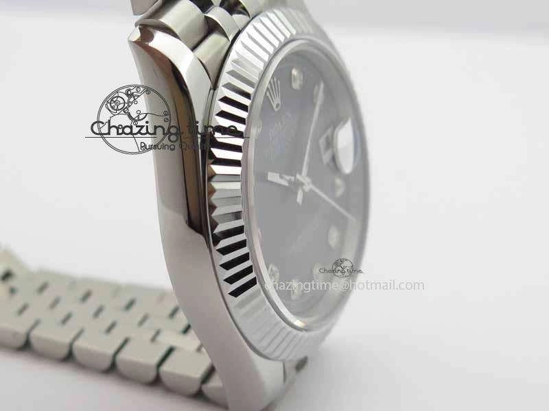DateJust II 41mm BP Maker Best Edition Black MOP Diamonds Dial On New Version Jubilee Bracelet A2813
