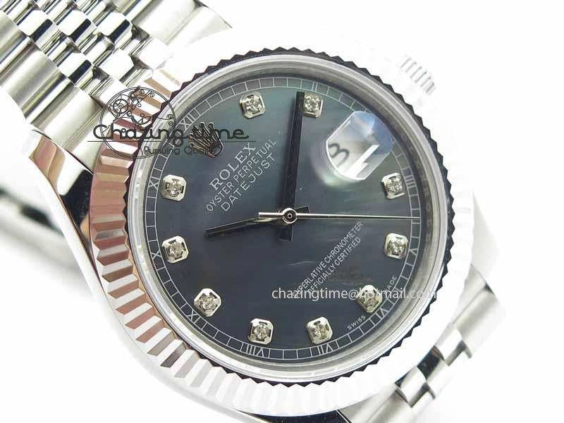 DateJust II 41mm BP Maker Best Edition Black MOP Diamonds Dial On New Version Jubilee Bracelet A2813