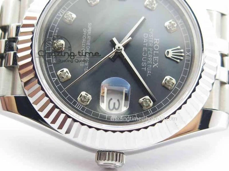 DateJust II 41mm BP Maker Best Edition Black MOP Diamonds Dial On New Version Jubilee Bracelet A2813