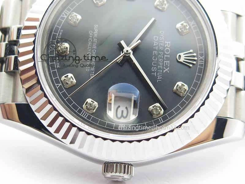 DateJust II 41mm BP Maker Best Edition Black MOP Diamonds Dial On New Version Jubilee Bracelet A2813