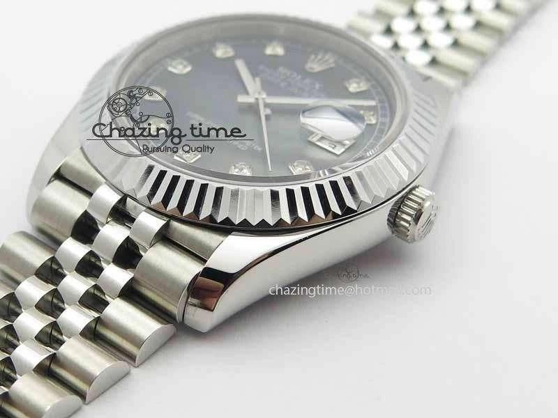 DateJust II 41mm BP Maker Best Edition Black MOP Diamonds Dial On New Version Jubilee Bracelet A2813