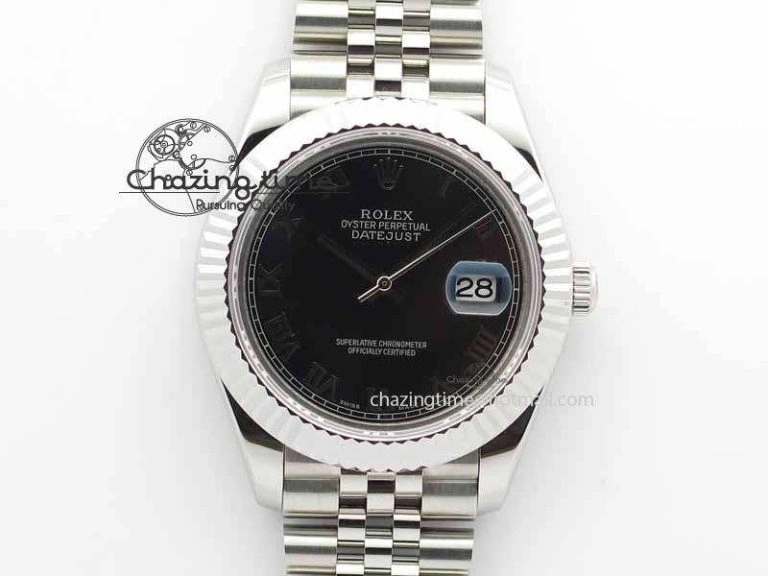 DateJust II 41mm BP Maker Best Edition Black Roman Dial On New Version Jubilee Bracelet A2813