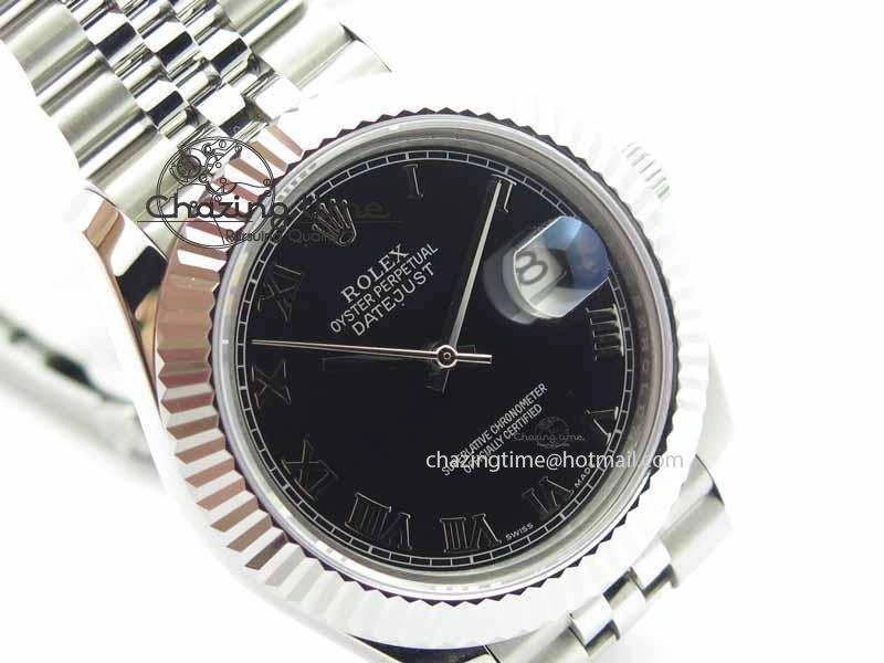 DateJust II 41mm BP Maker Best Edition Black Roman Dial On New Version Jubilee Bracelet A2813